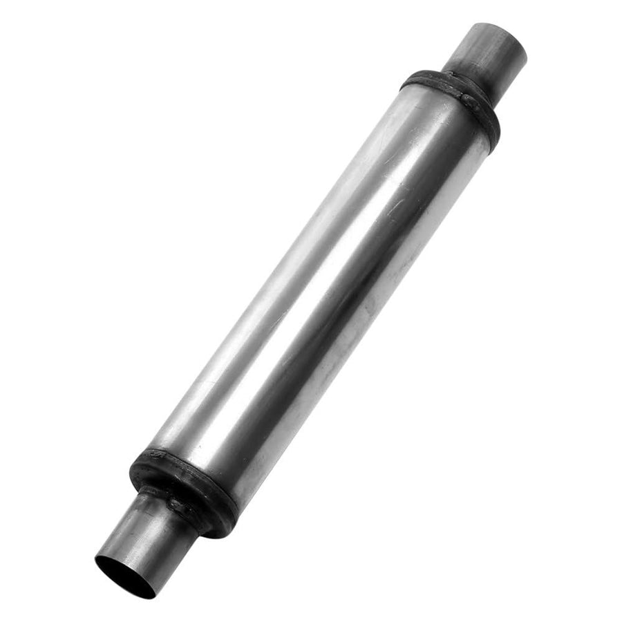 Cherry Bomb Salute Muffler - SA0425 Reversible Round Body - D4" X L18" 24" OAL 2-1/4" C/C Muffler - Cherry Bomb Salute