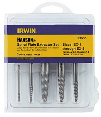 Spiral Screw Extractor Set Irwin Industrial Tool 53535, 5-Pc. - Quantity 15