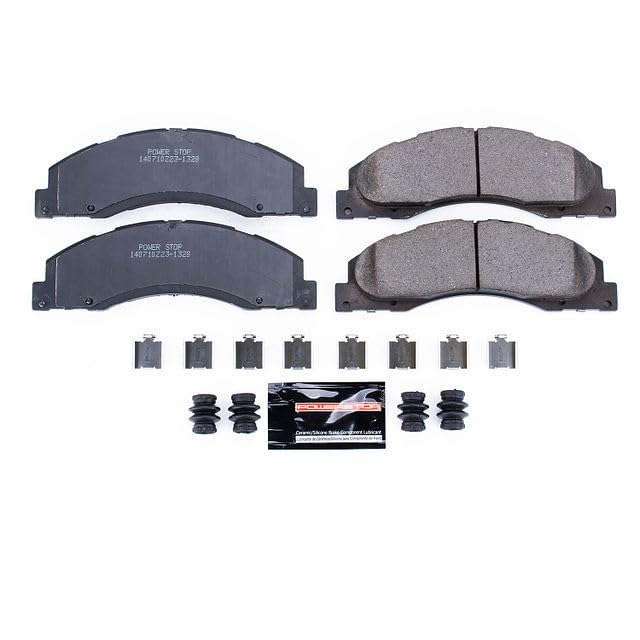 Power Stop Z23-1328 Z23 Sport Carbon Fiber Infused Ceramic Brake Pads with Hardware For E-150, E-250, E-350 Super Duty, E-450 Super Duty [Model Specific]