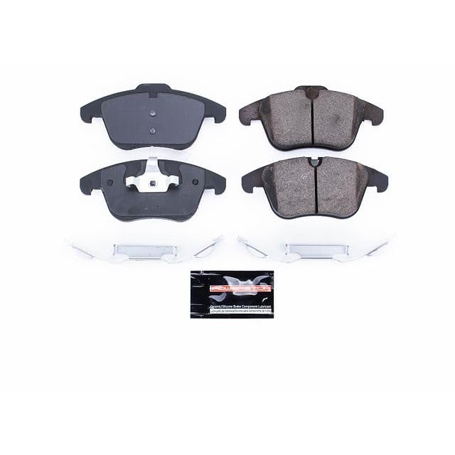 Power Stop Z23-1241 Z23 Sport Carbon Fiber Infused Ceramic Brake Pads with Hardware For S-Type, Vanden Plas, XF, XJ8, XK, LR2, Range Rover Evoque, S60, Volvo, S80, V70 [Model Specific]