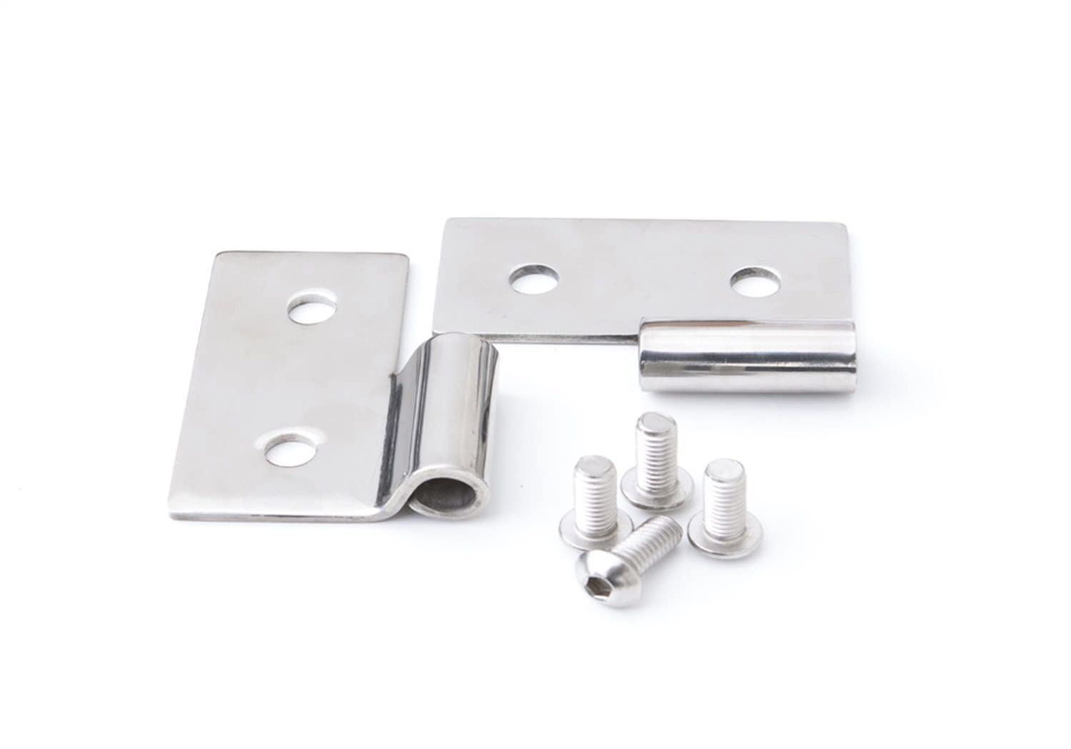 Rampage Products Lower Bracket Door Hinge Set for Jeep Wrangler/CJ | Pair, Steel, Polished | 7407 | Fits 1976-1983 Jeep CJ5 / 1976-1986 Jeep CJ7 / 1987-1995 Wrangler YJ / 1997-2006 Wrangler TJ