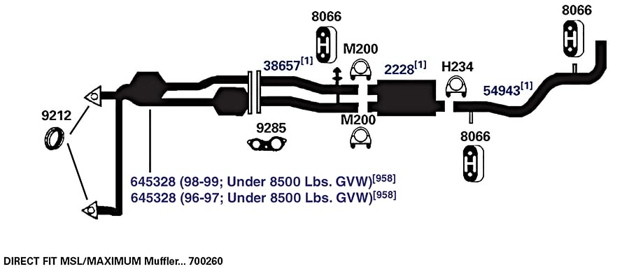 Exhaust Tail Pipe AP Exhaust Products 54943