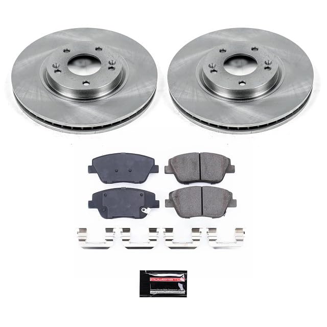 Brake Kit POWERSTOP For 2011-2015 Sonata, 2011-2016 Optima [Model Specific] Front Replacement Brake Kit-OE Brake Rotors & Ceramic Brake Pads, KOE5377