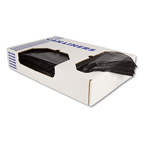 Linear Low-Density Heritage Can Liners, 10 Gal, 0.55 Mil, 24 X 23, Black, 500/carton