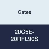 Gates Field Attachable 20C5E-20RFL90S for C5E Hose, Special Flange, 90 Engine Oil Connection Code 61, 2 Bolt, Steel, 1 1/8" ID