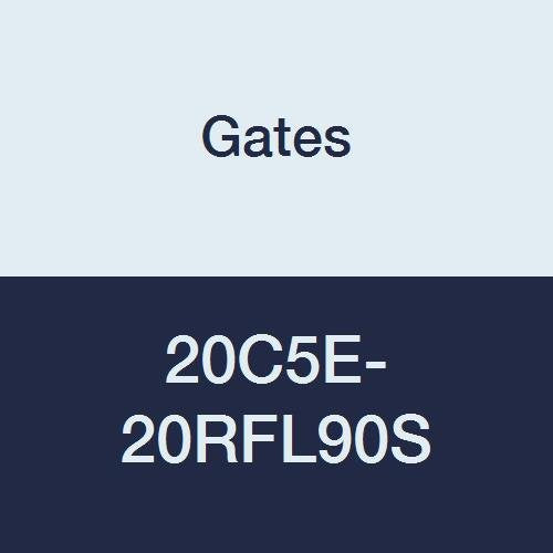 Gates Field Attachable 20C5E-20RFL90S for C5E Hose, Special Flange, 90 Engine Oil Connection Code 61, 2 Bolt, Steel, 1 1/8" ID
