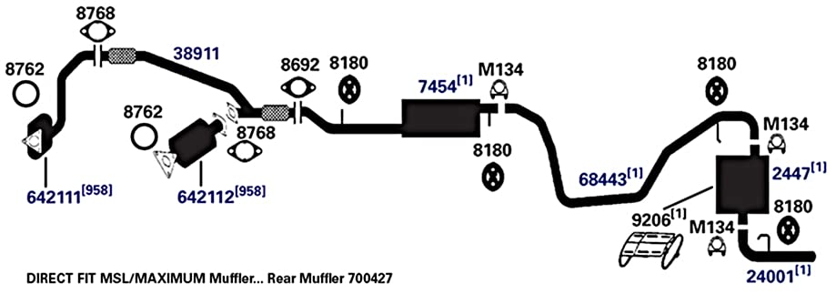 Exhaust Pipe AP Exhaust Products 24001