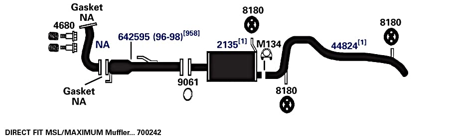 Exhaust Tail Pipe AP Exhaust Products 44824