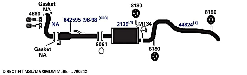 Exhaust Tail Pipe AP Exhaust Products 44824