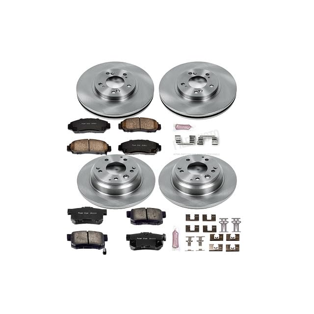 Power Stop KOE2715 Replacement Brake Kit-OE Front and Rear Brake Rotors & Ceramic Pads For Acura RL 1999-2001 [Vehicle Specific]