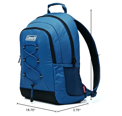 Coleman Insulated Chiller Backpack Cooler, Leakproof 28-Can Cooler with 12+ Hour Ice Retention, Made with Recycled Materials, Great for Beach, Camping, Hiking, Tailgates, Groceries, & More