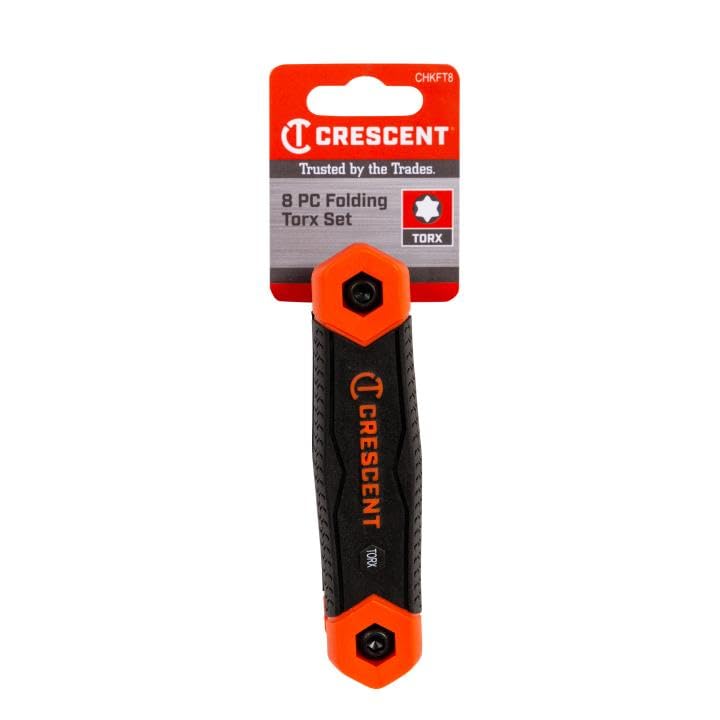 8 Piece Crescent Folding Torx® Dual Material Key Set - CHKFT8