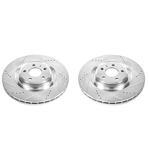 Power Stop Front EBR839XPR Evolution Drilled and Slotted Rotor (Pair) For Audi S4 2010-2011, Audi S5 2008-2011 [Model Specific]