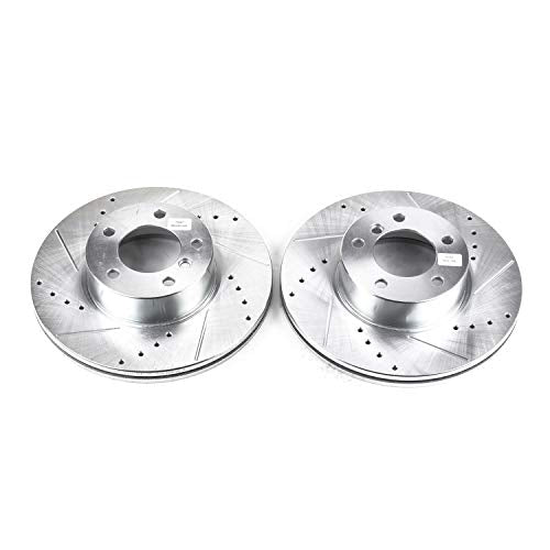 Front Power Stop EBR858XPR Drilled & Slotted Evolution Rotor Pair