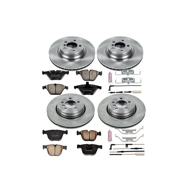 Power Stop Autospecialty KOE2056 Front and Rear Replacement Brake Kit-OE Brake Rotors & Ceramic Brake Pads For BMW 745Li, BMW 745i, BMW 760Li, BMW 760i [Model Specific]
