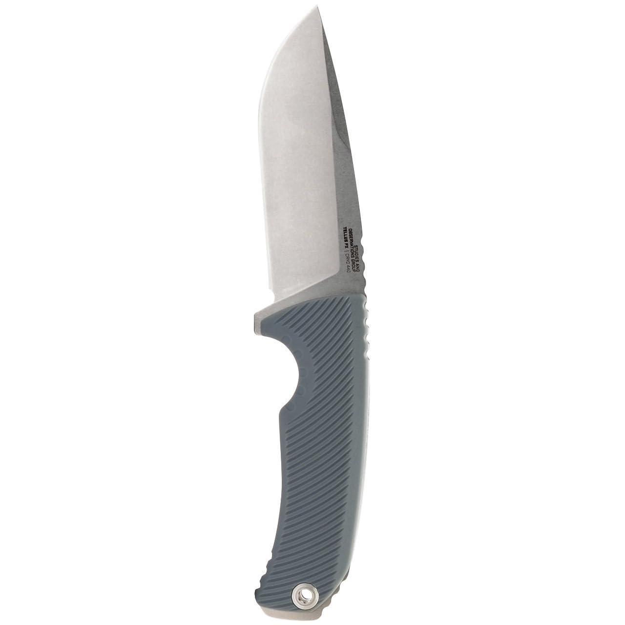 SOG FX Tellus Full-Sized Fixed Blade Knife 4.2" Full-Tang CRYO 440C Steel Blade GRN Handle UMS Compatible Sheath, Wolf Gray
