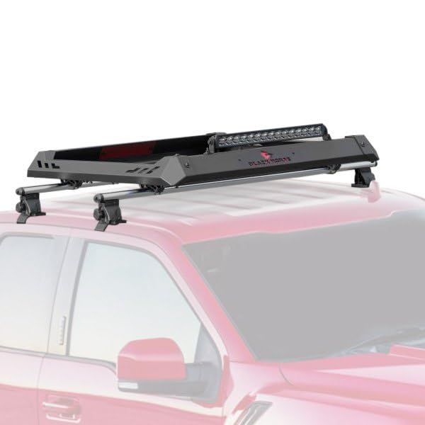 Traveler Black Horse aluminum Roof mounted cargo basket Rack (58"x15"x9") Silver Compatible with 13-23 Silverado 1500|15-20 Ford F-150|13-23 Ram 1500|19-23 Silverado 1500|2019-2023 Ram 1500-TRRB160S