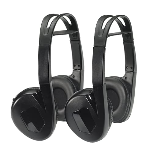 Overhead Monitors Audiovox VODP10 with 2 Wireless Headphones, DVD Players with Three Snap-on Bezels in Black, Shale and Pewter