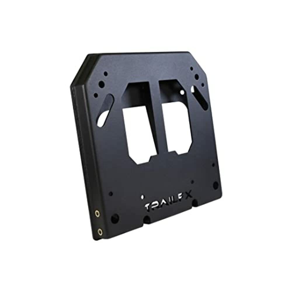 Spare Tire Carrier Spacer Trailfx BR009T for Ford Bronco 2021-2025 Matte Black Powder Coated 6-Gauge Steel Tailgate Mounted Fits Up to 35 Inch Tires