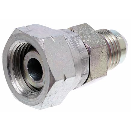 G63450-0806 nobrandname Female DIN 24 Cone Swivel-Light Series to Male JIC 37 Flare (Metric Conversion)