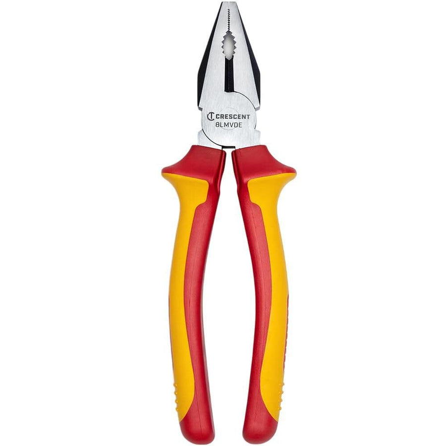 Crescent Insulated VDE Lineman's Pliers - Cable & Wire Cutter - Heavy Duty Electrician Tool for Home Improvement & Repair - 8" - 8LMVDE