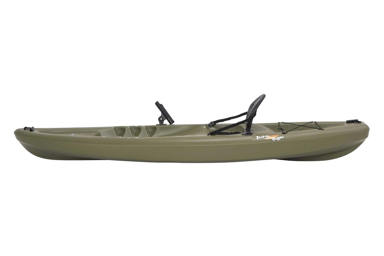 Triton Angler Lifetime 100 Fishing Kayak, Olive Green