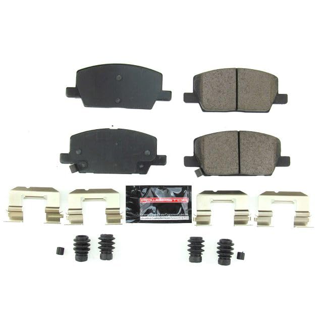 Power Stop Z23-2019 Z23 Evolution Sport Carbon Fiber Infused Ceramic Brake Pads with Hardware For Buick Encore 2018-2022, Chevrolet Trax 2018-2022 [Model Specific]