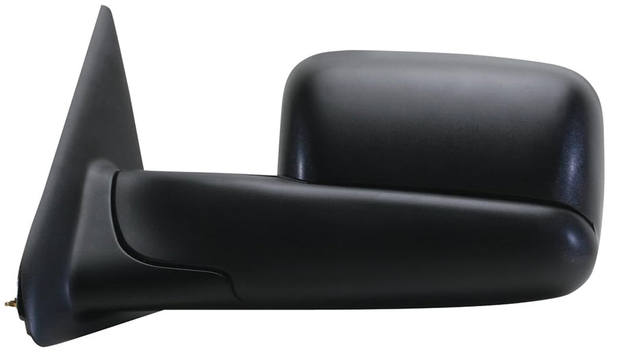 K Source Manual Driver-Side Towing Mirror – For 2002-2009 Ram 1500, 2500, 3500, Textured Black, Flip-out-head, Spot Mirror, Foldaway