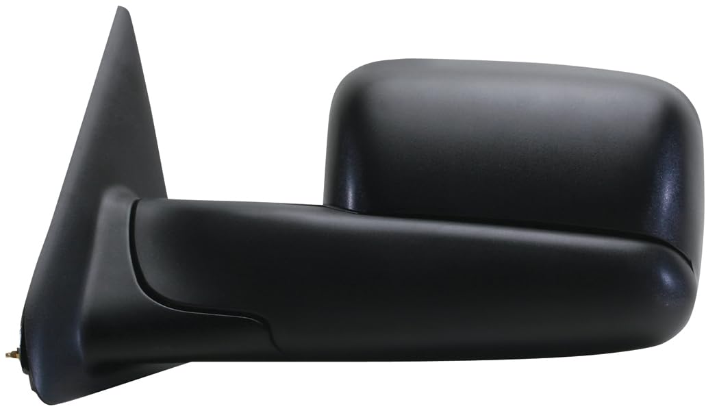 K Source Towing Mirror Driver Side – For 2002-2009 Ram 1500, 2500, 3500, Textured Black, Spot Mirror, Flip-out-head, Foldaway