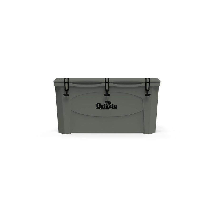 100 Cooler Grizzly | 100 qt Ice Chest Durable Rotomolded Insulated | Made in USA | Warranty for Life | for Beach Boat Camping Fishing Hunting | G100 | Lunar Green