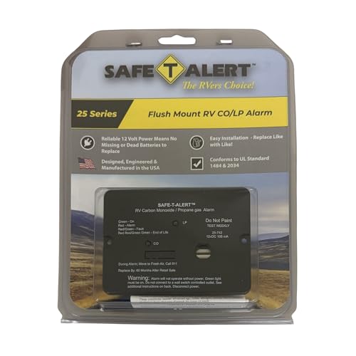 Mini Safe T Alert - Dual LP/CO Alarm - Flush Mount Black - 25-742-BL