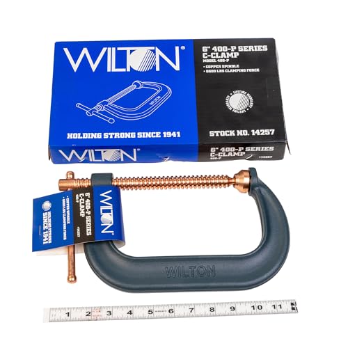 Wilton C-Clamp Spark-Duty, 6-1/16" Opening, 4-1/16" Throat, 6600 Lbs. Clamping Force (Model 406-P)