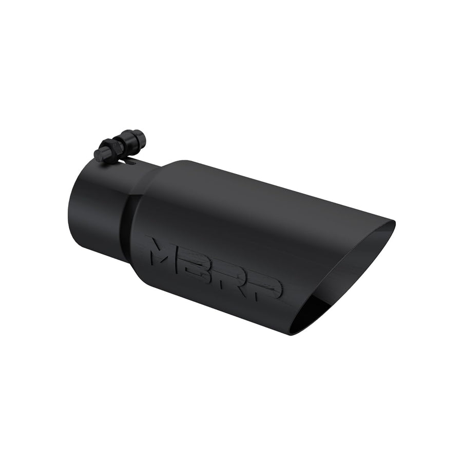 MBRP Black T5156BLK Dual Wall Angled Tip, 4" O.D., 3" Inlet, 10" Length
