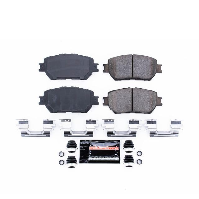Power Stop Z23-908 Z23 Evolution Sport Carbon Fiber Infused Ceramic Brake Pads with Hardware For Lexus GS300 2006, Lexus IS250 2009-2015, Toyota Camry 2002-2006 [Model Specific]
