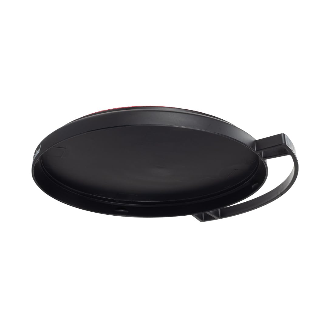 12" Maxshine Universal Foam Bucket Lid Seat – Black with Red Padded Snap-On Cover for 12" Buckets – Converts to Seat, Kneeling Pad & Organizer – Detailing Accessory