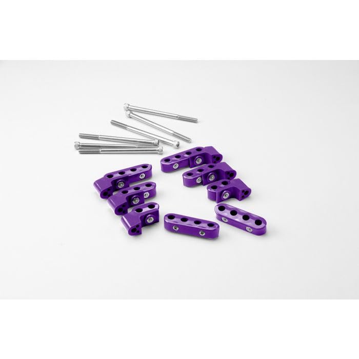 TOP Mount Smoothie Wire Separator KIT for 7-8mm Plug Wires, 2 2-Place, 2 3-Place, and 4 4-Place SEPARATORS, Purple