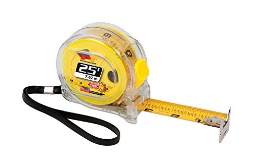 25 ft. L Performance Tool x 1 in. W Double Sided Tape Measure Yellow 1 pk - Case of: 8; Each Pack Qty: 18