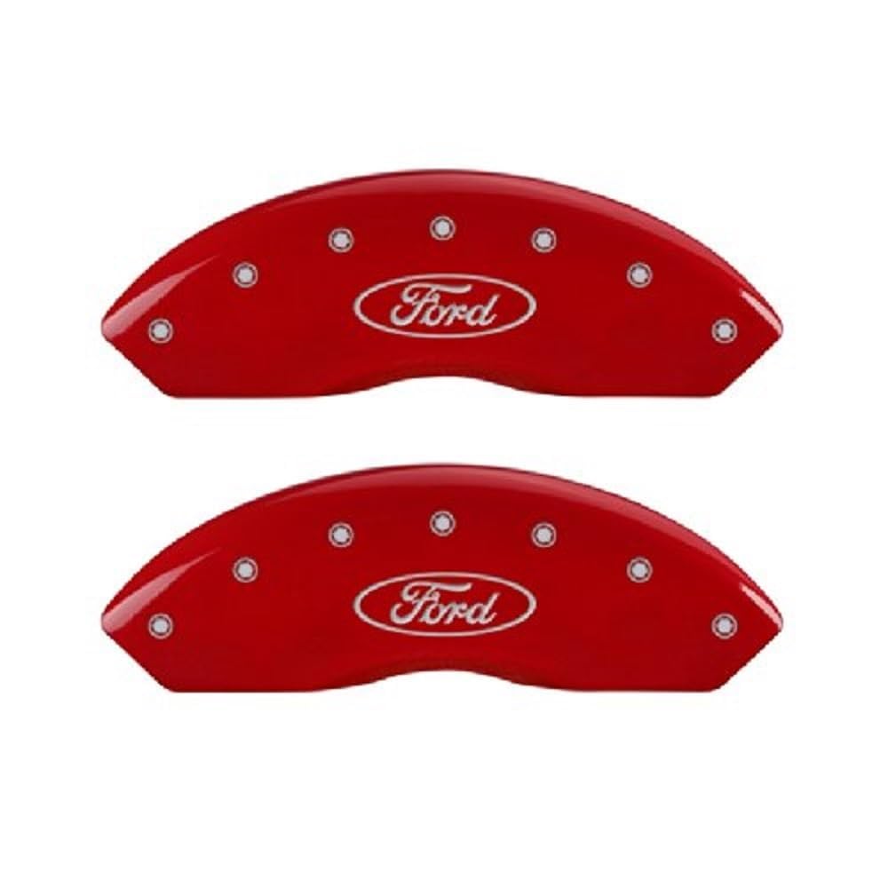 Brake Caliper Covers MGP - 2013-2020 Ford Fusion - Front and Rear Set - Red