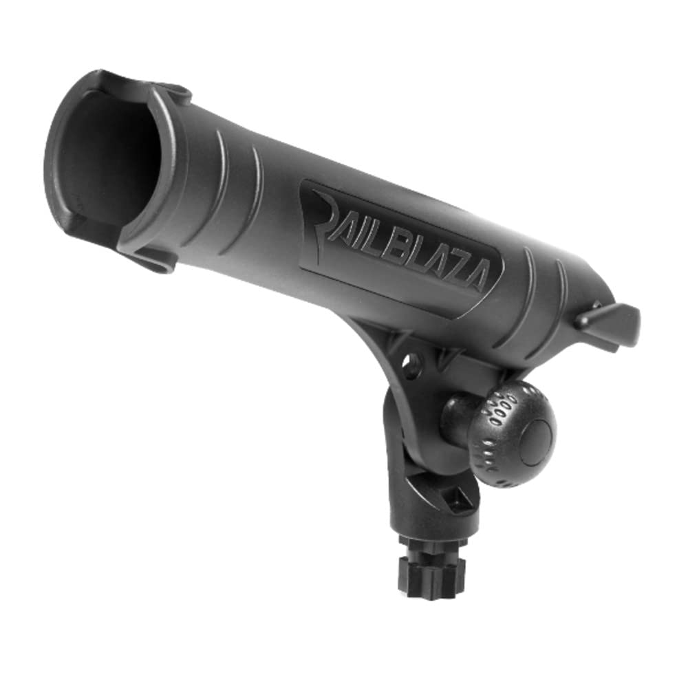 Kayak RAILBLAZA Rod Holder Tube with MiniPort Track Mount Base for Baitcasting, Spinning and Conventional Reels