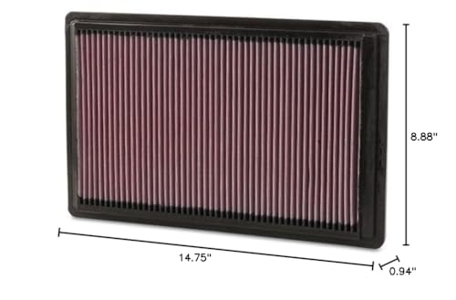 K&N Engine Air Filter: Replacement Car Air Filter, Reusable, Clean Every 75,000 Miles, Washable, Premium: Compatible with 2003-2011 MAZDA (RX-8), 33-2284