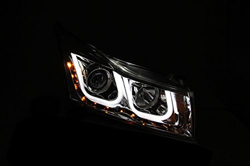 Chrome/Clear AnzoUSA Bar Style Projector Headlight for Chevrolet Cruze
