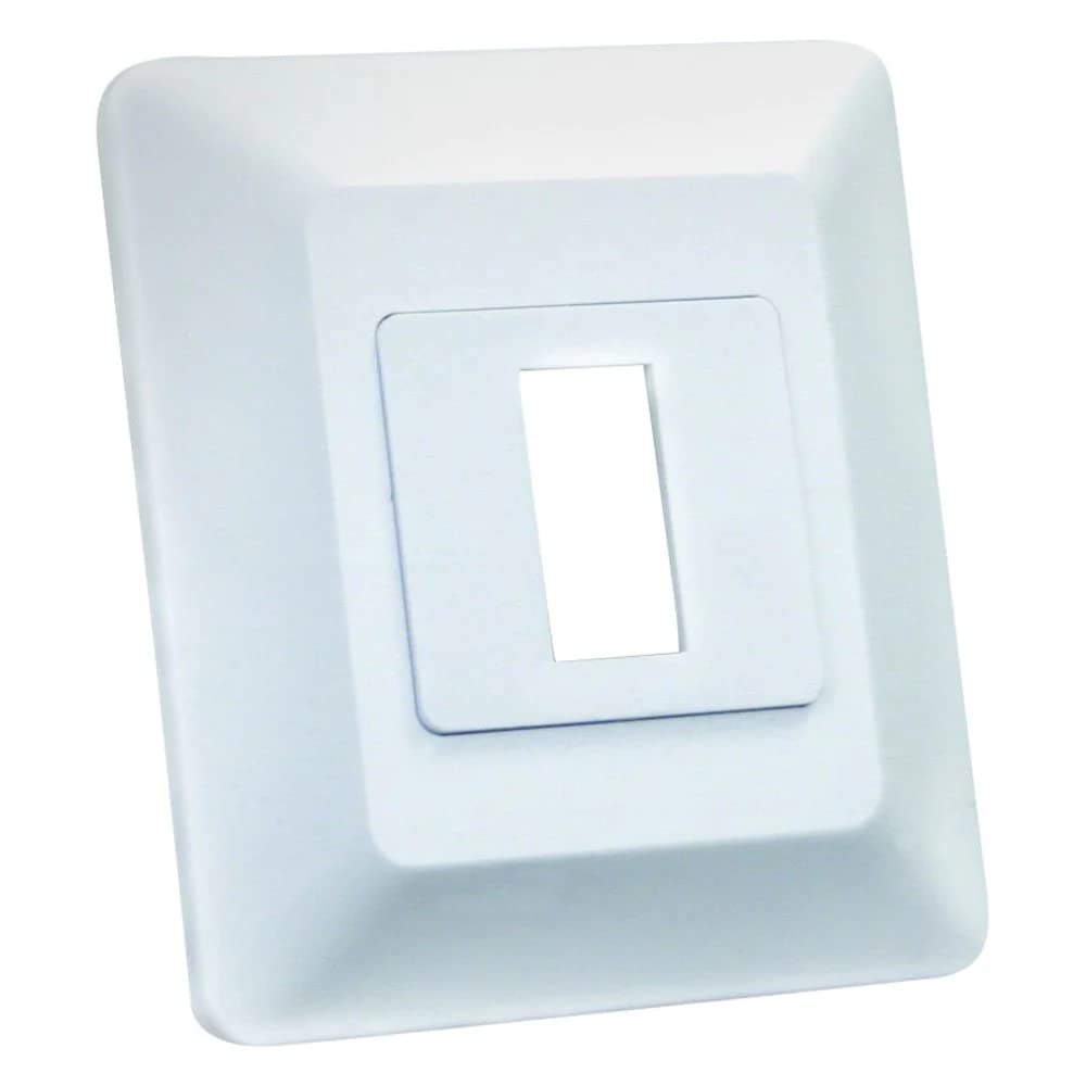 Switch Base JR Products 13605 and Face Plate - Single,White