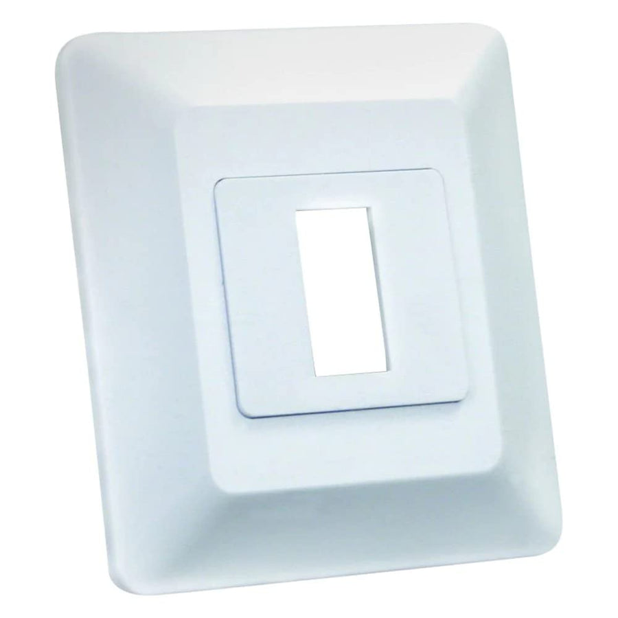 Switch Base JR Products 13605 and Face Plate - Single,White