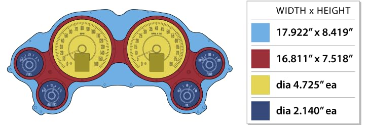 Dakota Digital Retrotech RTX-64C-VET-X Gauge Instrument System Compatible with 1964 Chevy Corvette