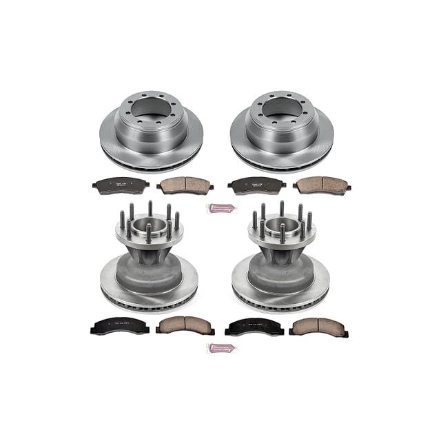 Power Stop KOE6384 Front and Rear Replacement Brake Kit-OE Brake Rotors & Ceramic Brake Pads For Ford F-350 Super Duty 2003-2004 [Model Specific]