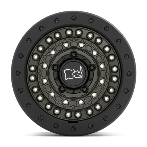 BARRICADE Black Rhino Hard Alloys 17X8.5 5X5.0 4.04-18mm OLIVE DRAB GREEN W/BLK ROCK - 1785BCD-85127N71
