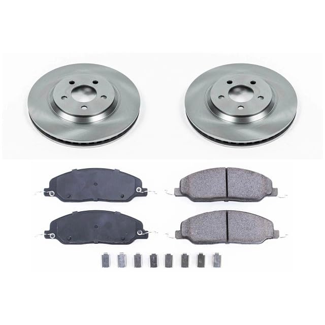 POWERSTOP Autospecialty KOE1380 Front Replacement Brake Kit-OE Brake Rotors & Ceramic Brake Pads For Ford Mustang 2005-2010 [Model Specific]