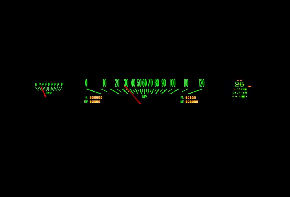 Dakota Digital Retrotech Gauge Instrument System RTX-69C-NOV-X Compatible with 1969-76 Chevy Nova, 1973-75 Buick Apollo, 1975-76 Skylark, 1973-76 Olds Omega and 1971-76 Pontiac Ventura