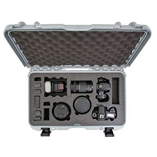 Nanuk Waterproof 935 Hard Case Carry-on with Foam Insert for 2Canon, Nikon - 2 DSLR Body and Lens/Lenses - Silver (935-EDSLR5)