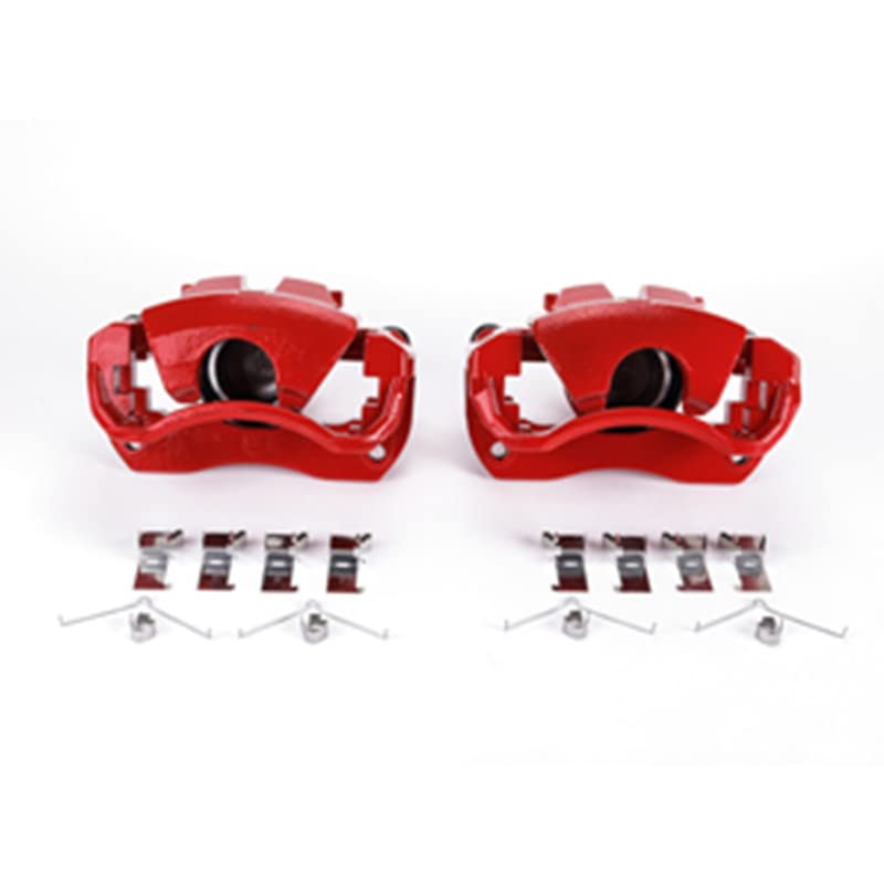 Power Stop Pair of High-Temp Red Powder Coated Front Calipers For Lexus ES300h 2013-2019, Lexus ES350 2007-2018, Toyota Avalon 2008-2018, Toyota Camry 2007-2017 [Model Specific]